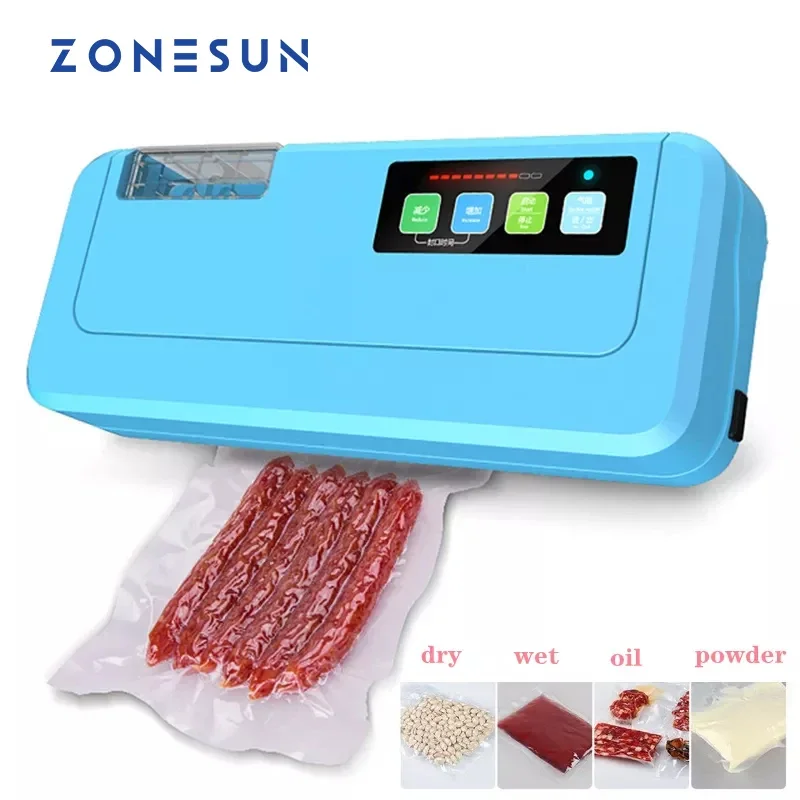 ZONESUN P-290 Househlod вакуумный упаковщик пищевых продуктов пленочный упаковочный пакет