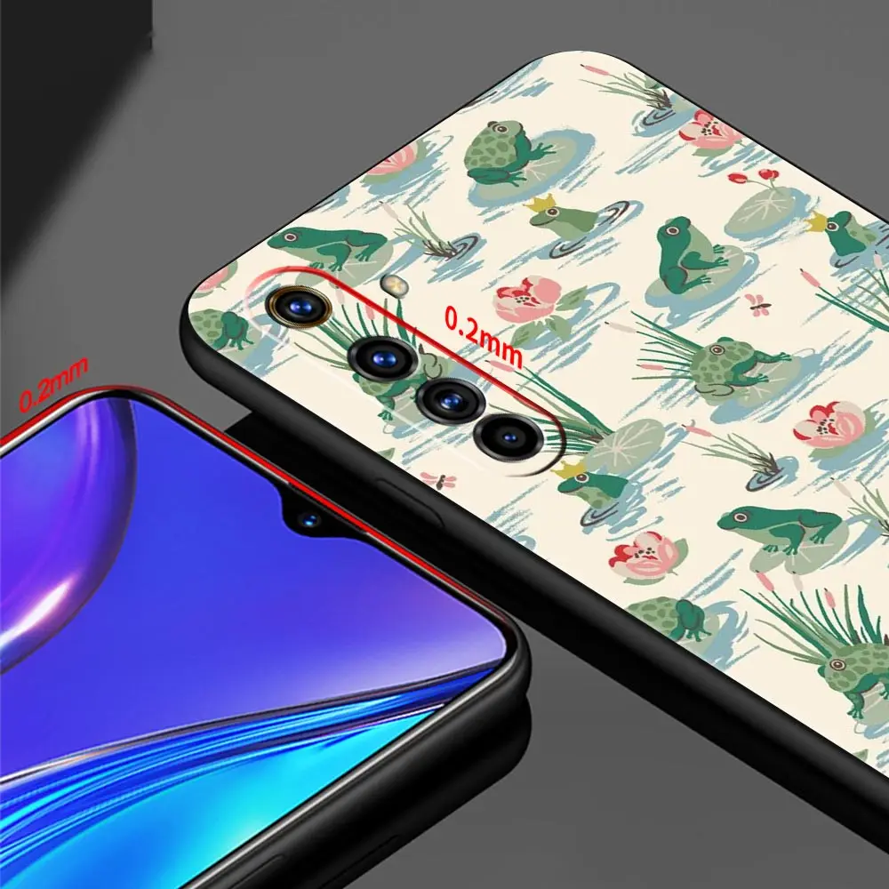 Фото Мягкий чехол из ТПУ для Realme C67 C63 C55 C53 C25 C21 10 11 12 13 GT 2 3 5 Pro Plus 5G, противоударный чехол для телефона, чехол с реалистичным принтом лягушки №3