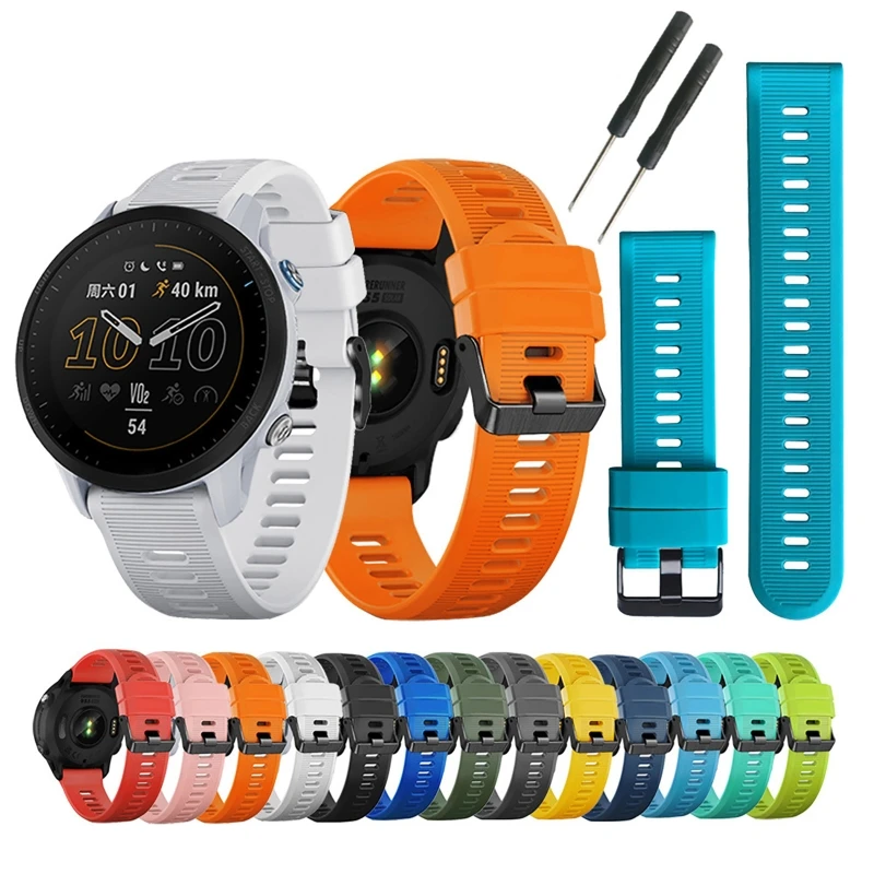 

Soft Strap Compatible with Forerunner955 Waterproof Bracelet Durable Smart Watch Fashion Band Belt Loop Sports Wristband B36A
