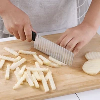 stainless steel potato chip household wolf tooth knife potato knife vegetable wavy slicer french fries dicing knife ferramentas