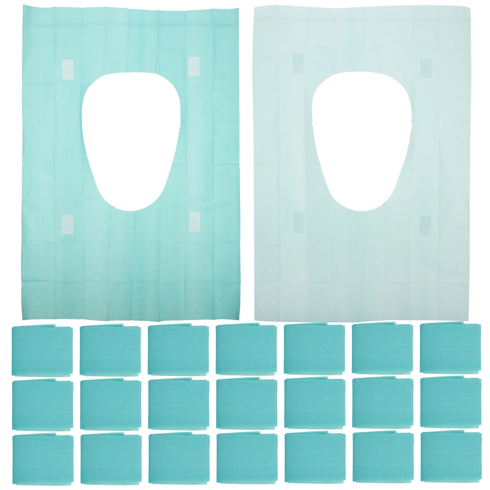 

50 Pcs Airplane Disposable Toilet Seat Cover Portable Bags Seats Outdoor Bathroom Lid Travel Pad Pe Film Supplies