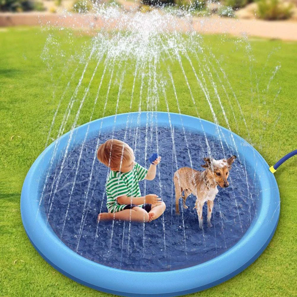 

Summer Sprinkler Play Pad For Pet Dog High-Density Material Water Toy For Backyards