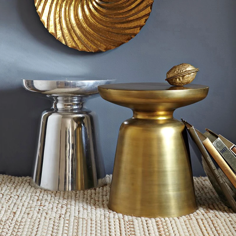 

Sofa Side Table Bedroom Bedside Table Small Table Side Table Metal Round Table Creative Movable Small Coffee Table Corner Table