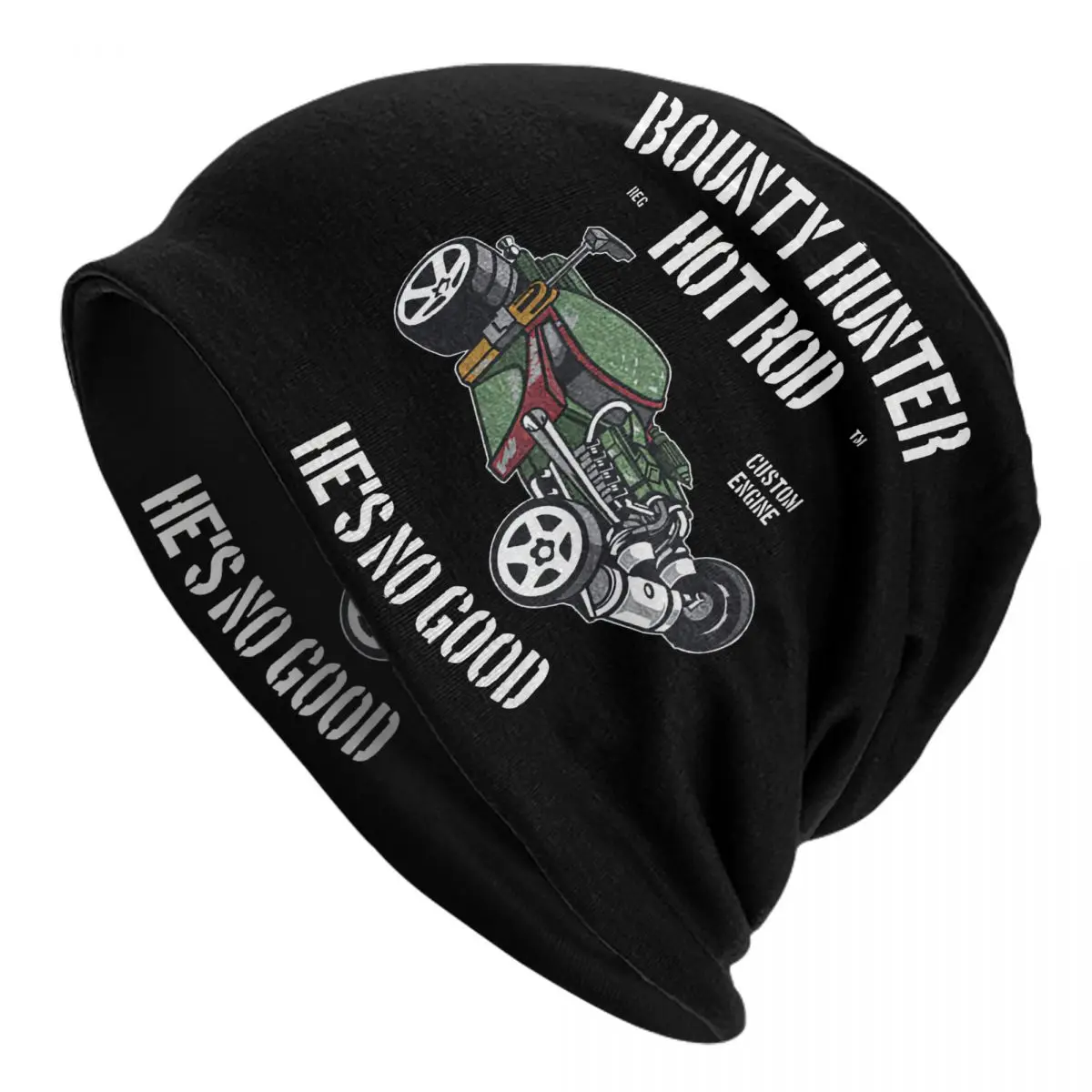 Bounty Hunter Hotrod, Car Custom Design Engine Adult Men's Women's Knit Hat Keep warm winter Funny knitted hat