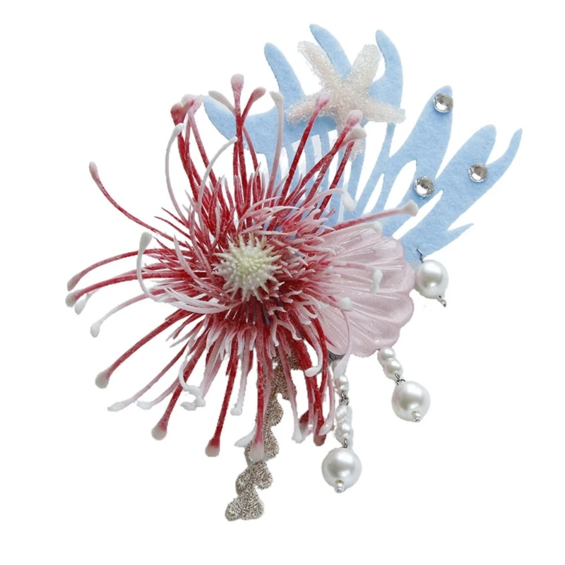 Женские заколки для волос в форме жемчуга детей выступления на сцене элегантная