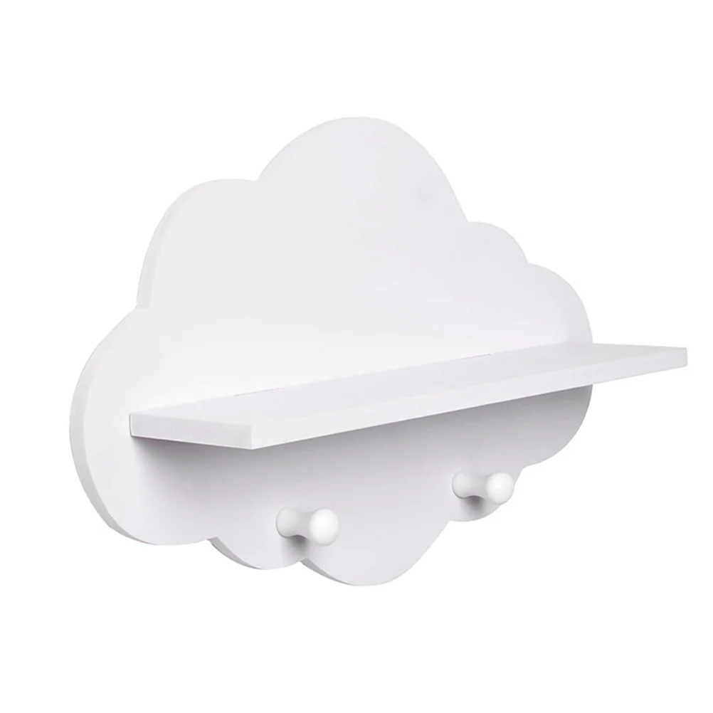

1pc Porch Rack Shelf Sundries Holder Decorative Cloud Shape Practical Storage Rack With Hooks