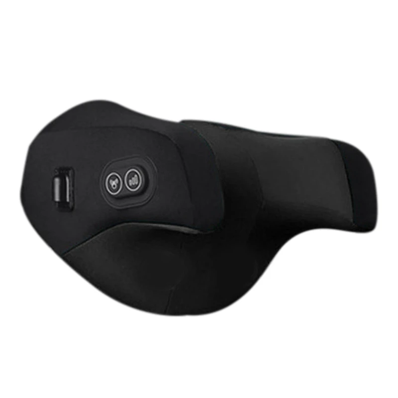 

Car Electric Neck Massager Pillow, Seat Back Support Headrest Simulation Human Massage For Travel Home Office Black Neck Pillow