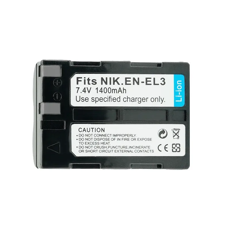 Фото Аккумулятор EN-EL3 7.4V 1400mAh и зарядное устройство для камер Nikon EN-EL3A EN-EL3 D100 D50 D70 D70s №2