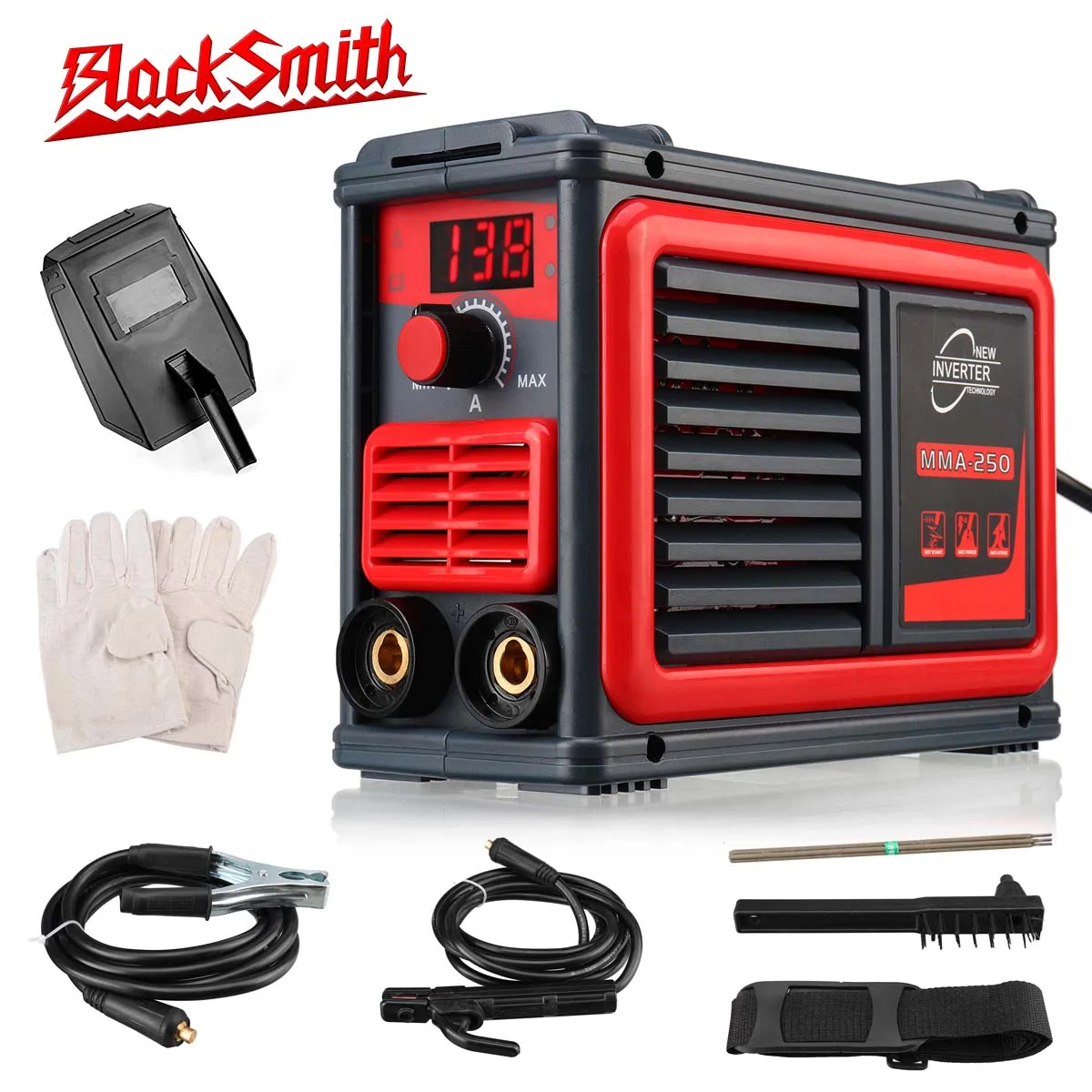 

MMA-250 3KW Portable Inverter Arc Electric Mini Welding Machine 20A-250A LCD Adjustable MMA Welder Welding Working 220V