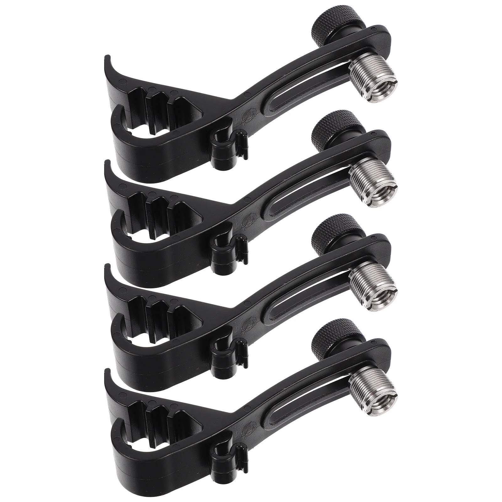 

4 Pcs Anti-vibration Clip Plastic Drum Microphone Clamp Shock-proof Rim Clips Stand Snare Shockproof