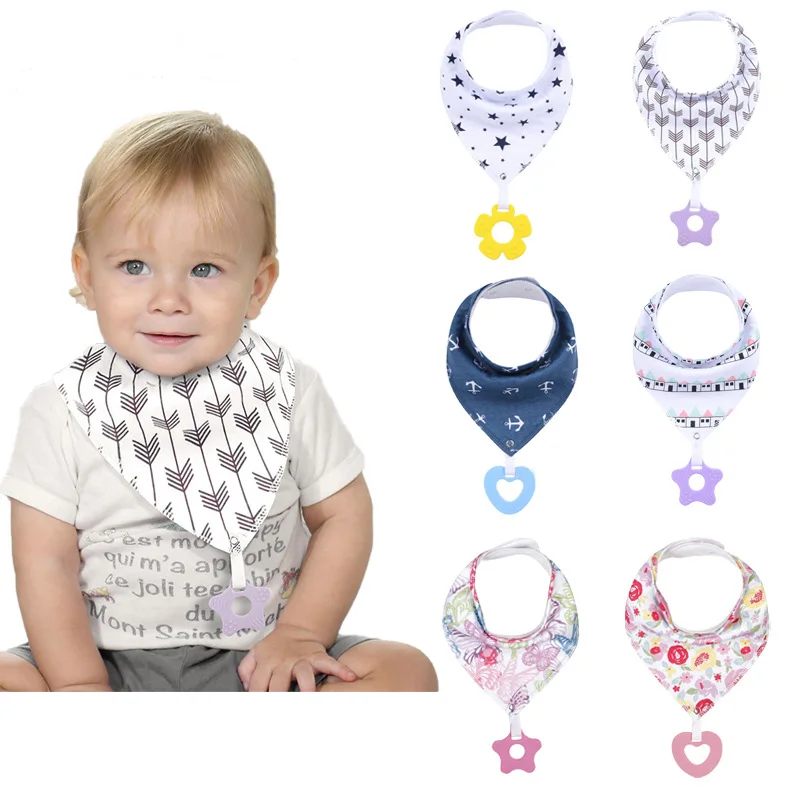 

Детский силиконовый нагрудник-бандана для прорезывания зубов