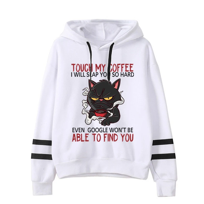 

Толстовка с надписью «I Will Slap You So Hard», свитшот с забавным котом, уличная одежда большого размера Y2k, корейский спортивный костюм, мужская и женская одежда