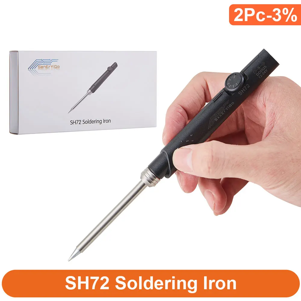 SH72 65 Вт 12-24 В 220-400 ℃ Регулируемая паяльная станция SH-K KU D24 BC2 C4 наконечник инструмент не T12