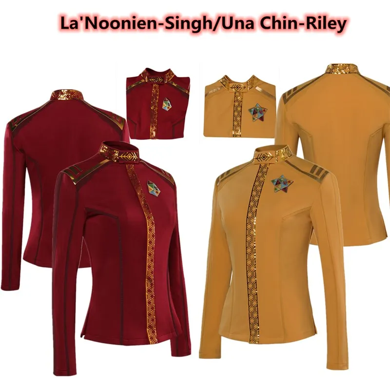 

La'an Noonien-Singh/Una Chin-Riley Cosplay Costume Strange New Worlds Women Fantasia Uniform Shirt Halloween Carnival Party Suit