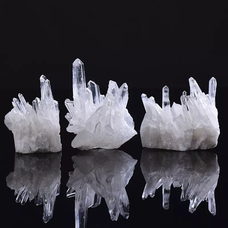 

1PC Natural White Crystal Cluster Quartz Crystal Health Healing Reiki Stones Crystal Point Specimen Home Decoration Raw Crystals