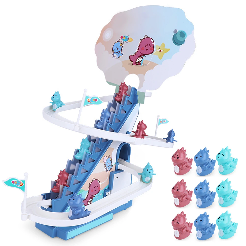 

Electric Music Climbing Stairs Little Yellow Duck Figures Track Slide Toys Children's Educational Toys For Boys Girls Birth Gift