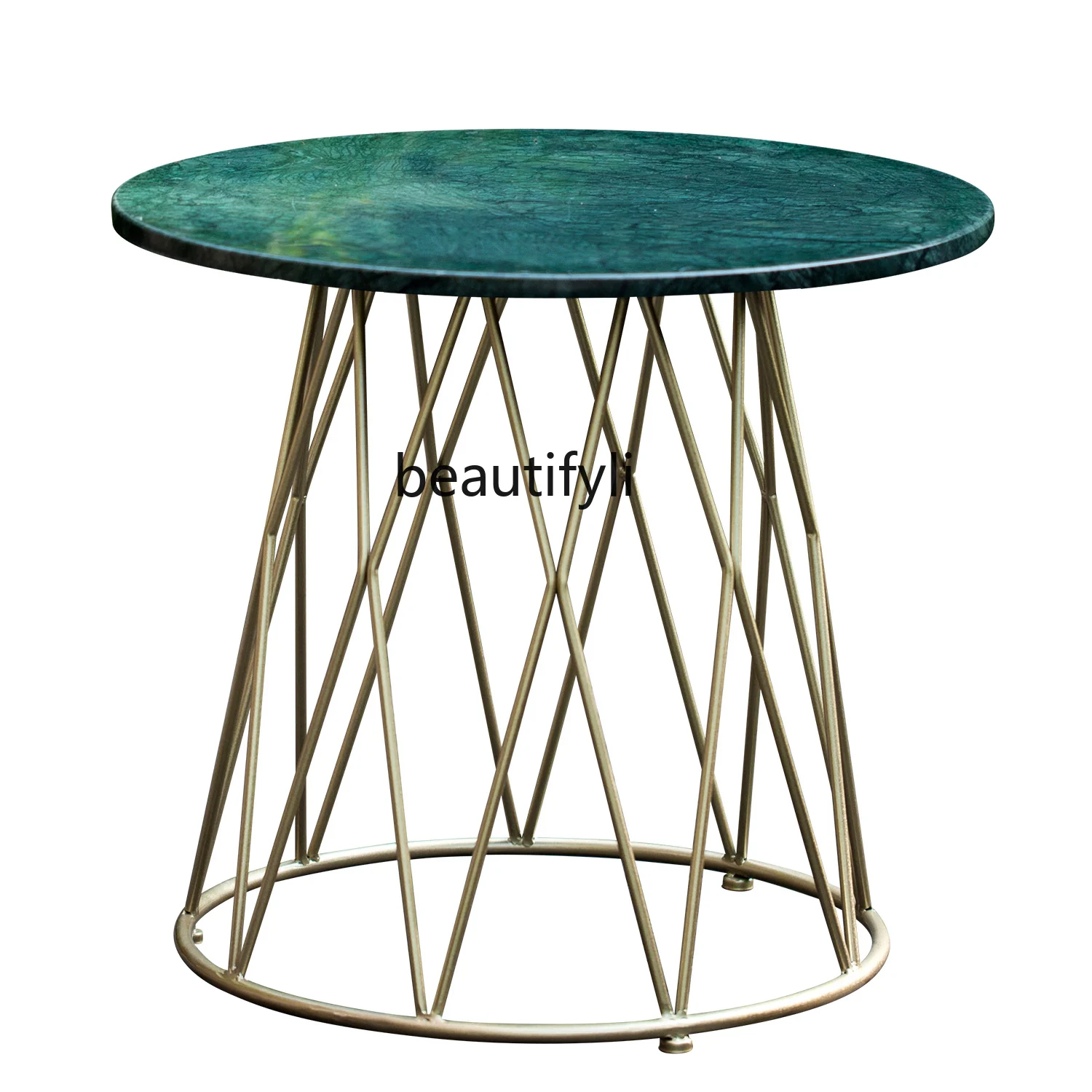 

zq Simplicity Marble Small round Coffee Table Side Table Creative Living Room Balcony round Table New All-Matching