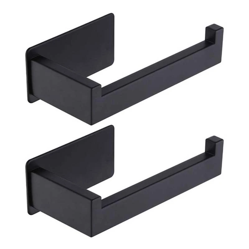 

HOT SALE 2X Toilet Paper Holder Matte Black, Toilet Tissue Roll Holders Dispenser And Hangers Wall Mounted For Bathroom & Kitche