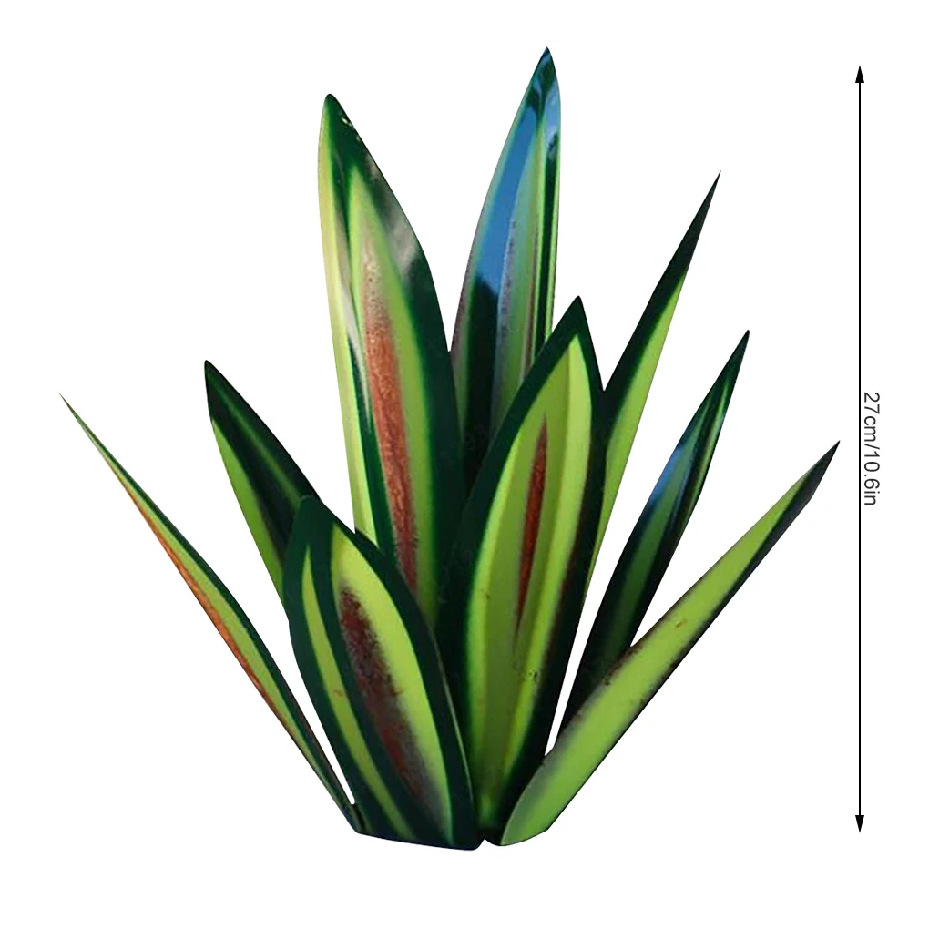 

9 Pieces Agave Leaves DIY Iron Art Plant Statue Horticulture Home Decoration for Garden Ornaments Sea ice color