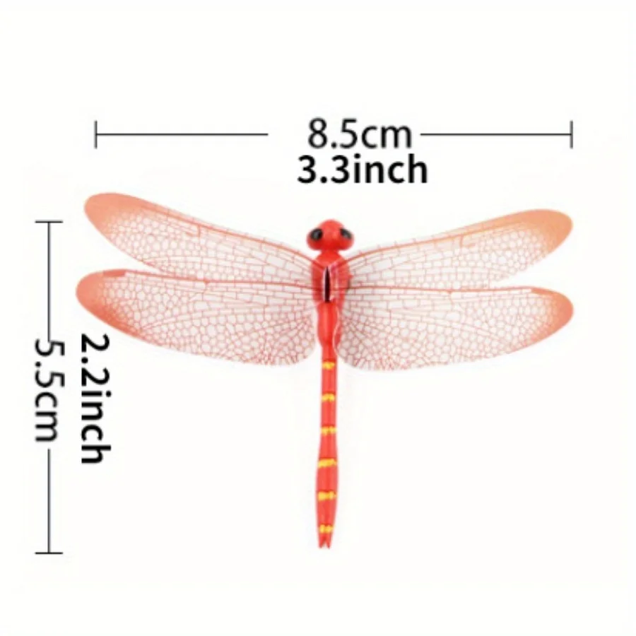 4 шт. магнитные ПВХ наклейки в виде стрекозы 8 5 см