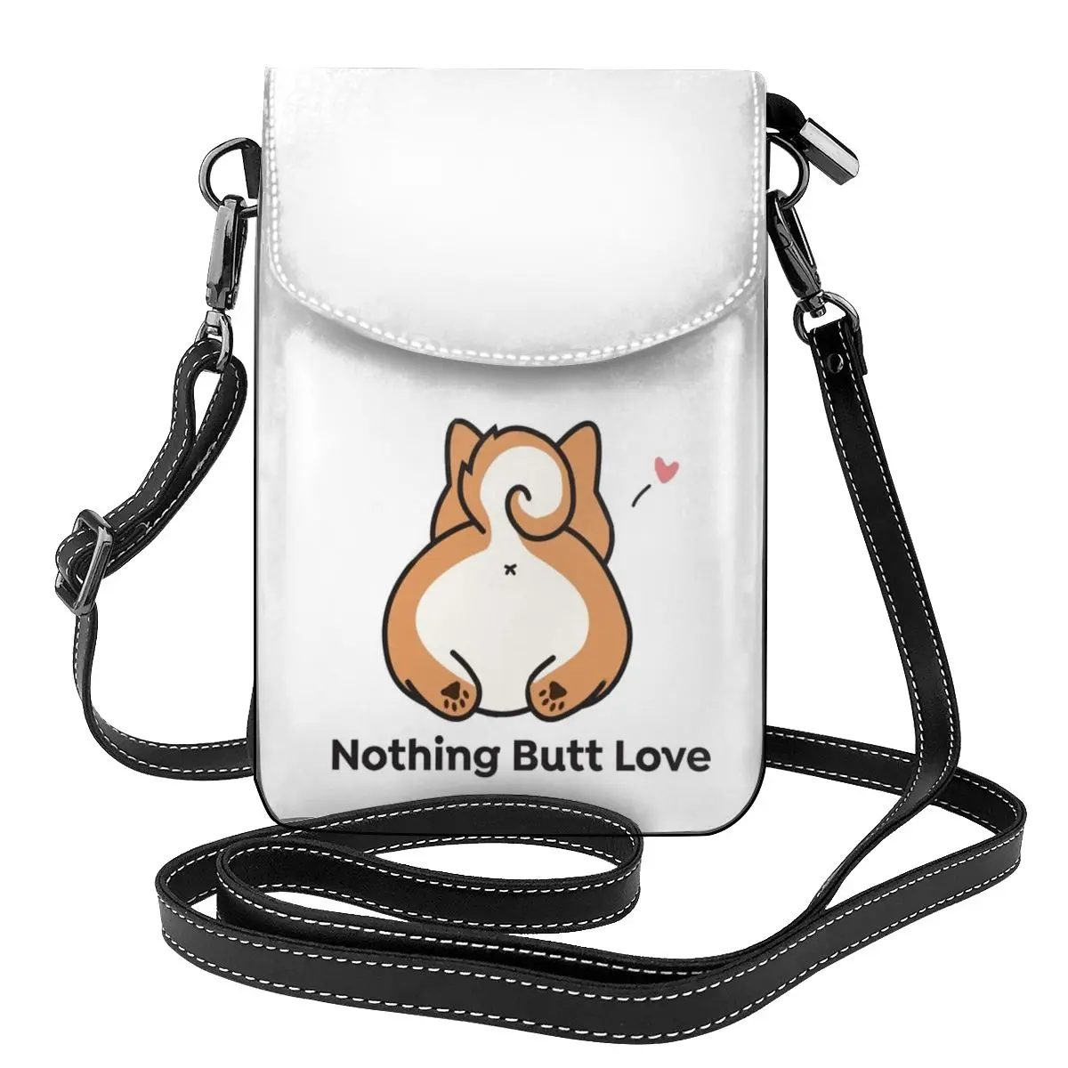 

Shiba Inu Lover Shoulder Bag Nothing Butt Love Business Leather Women Bags Student Fashion Vintage Purse