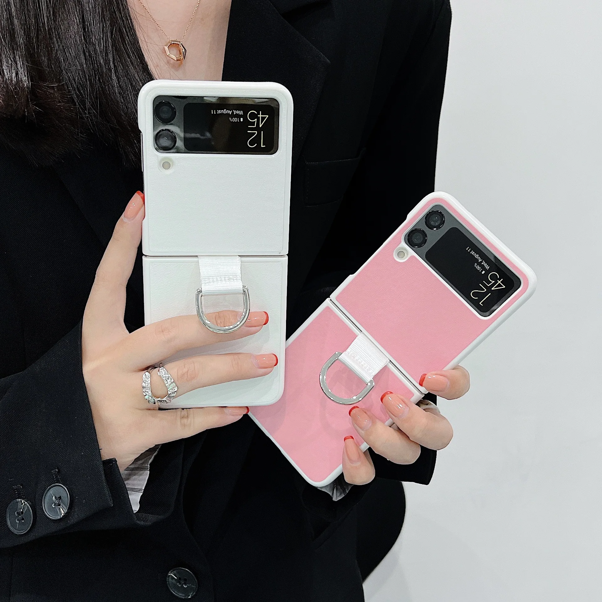 

Ультратонкий кожаный чехол-книжка с кольцом для Samsung Galaxy Z