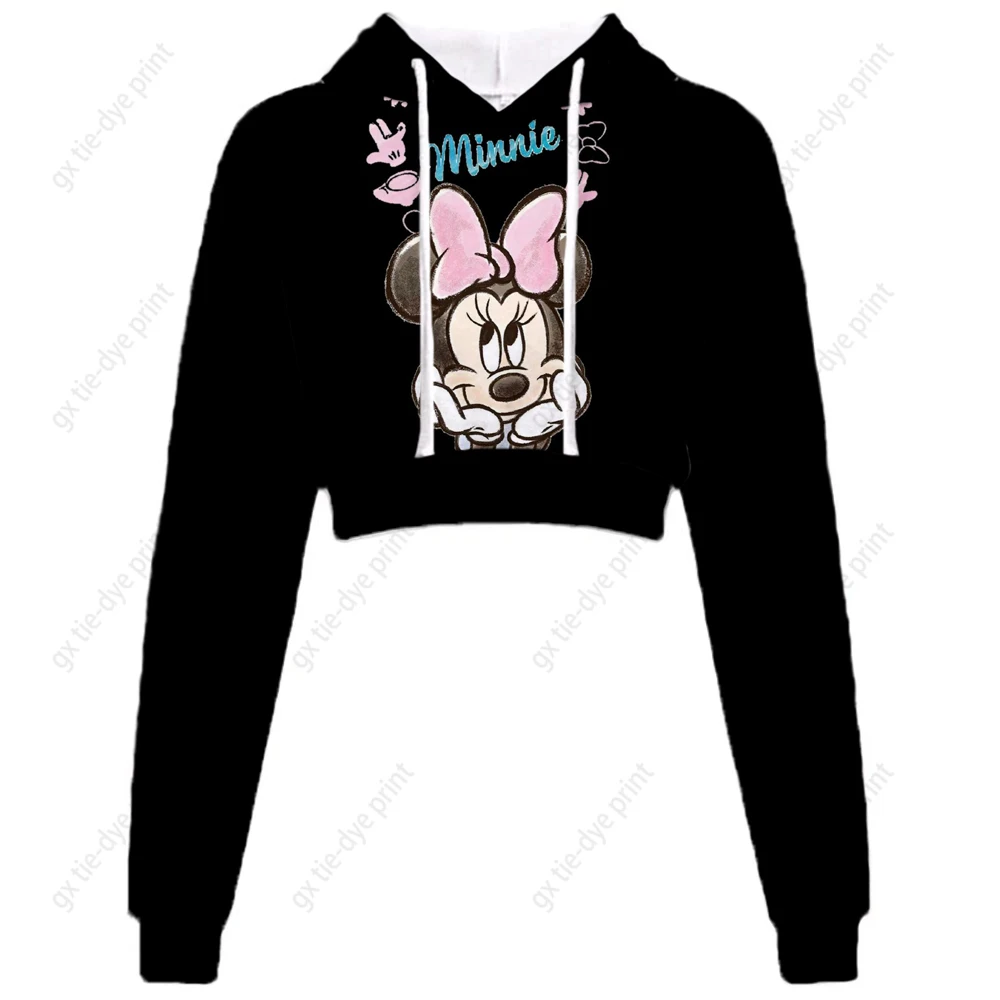 

Женская Осенняя толстовка с капюшоном и принтом Минни Маус