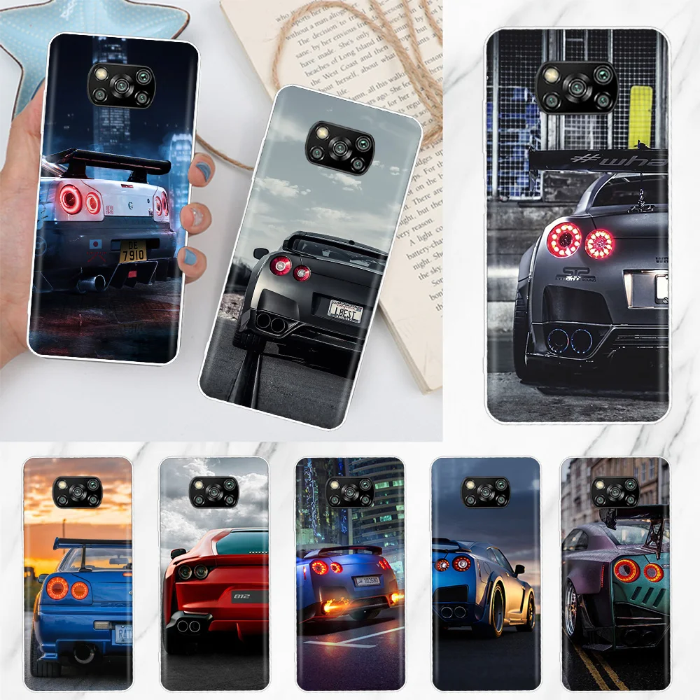 

JDM Sports Cars Case Coque For Xiaomi Poco X3 Pro F3 M3 F1 X3 NFC M2 Mi 11 Lite 5G 11 Ultra Note 10 Pro 9T 10T Cover Funda Capa