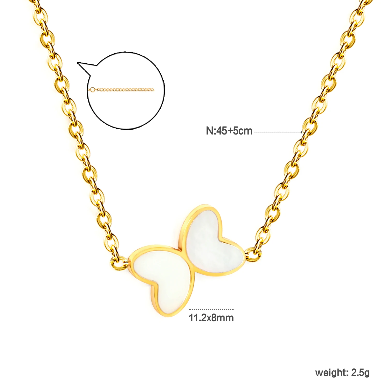 LUXUSTEEL золотого цвета из нержавеющей стали ювелирные изделия ремешок-бабочка