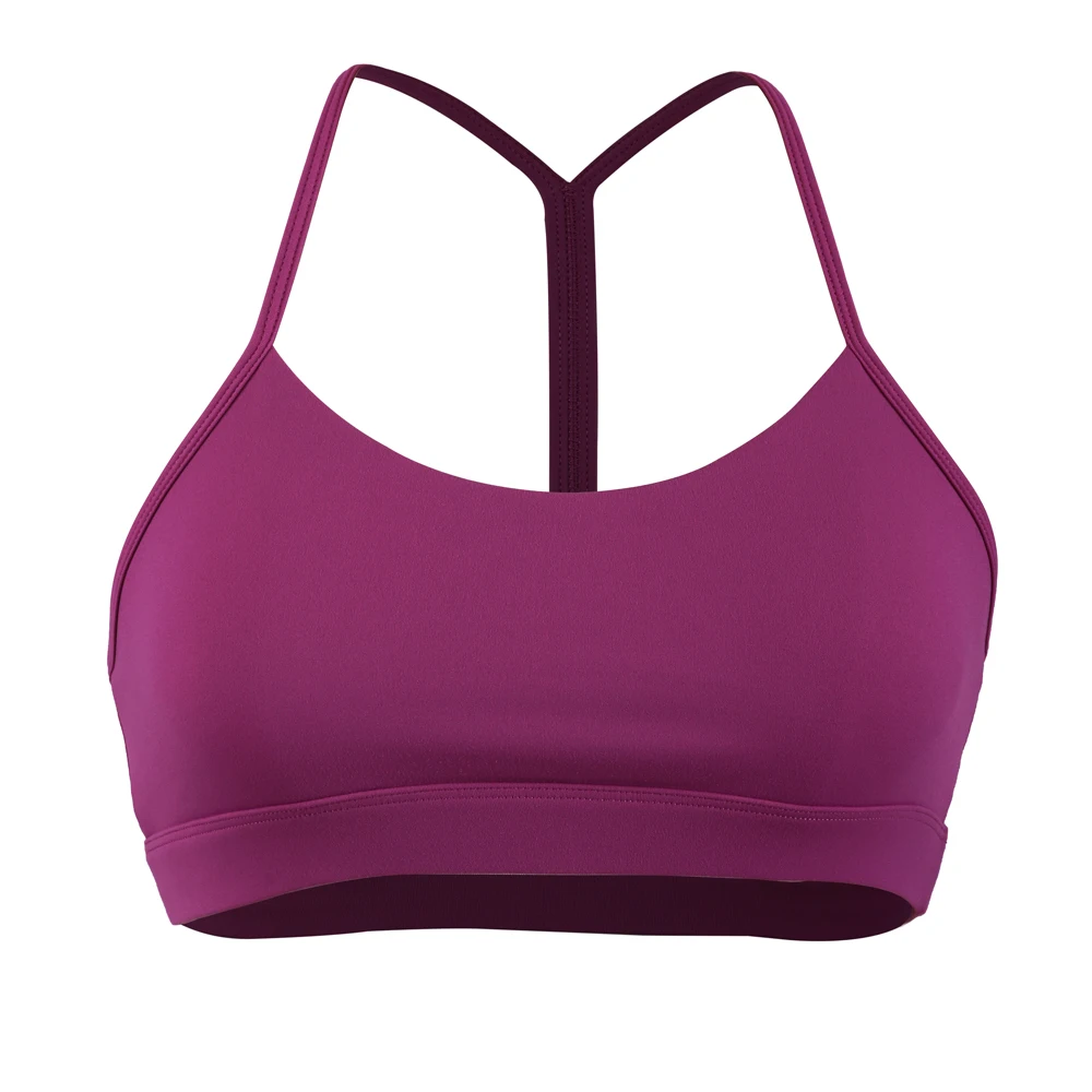 

Strappy Quick-drying Candy Color Backless Hot Sale Impact Skin Gym Yoga Bra
