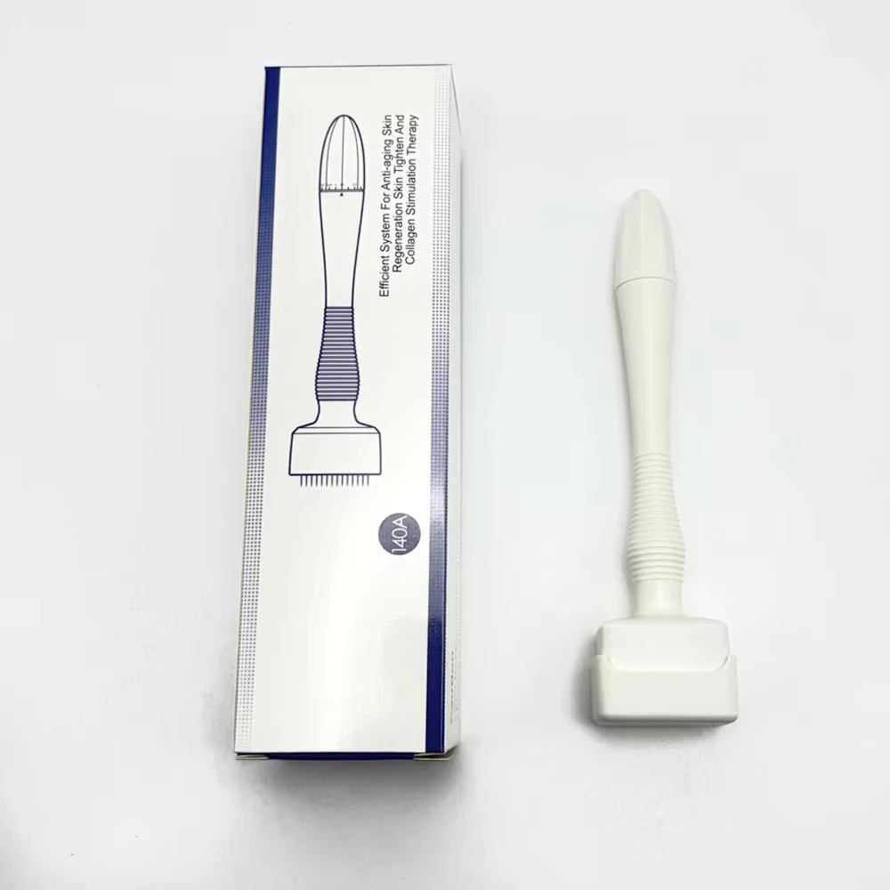 Фото 140A Derma Stamp Microneedling Роликовый массажер для лица Регулируемая титановая длина иглы Уход за кожей Уход за бородой Волосы на коже головы №5