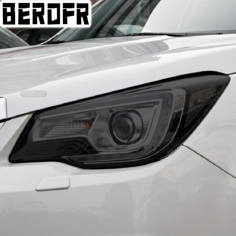 

Защитная затеняющая пленка для автомобильной фары, дымчато-черная прозрачная фотонаклейка для Subaru Forester 2019 2020 2013-On, аксессуары