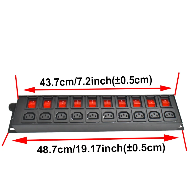 8 Way C13 розетка PDU 4000 Вт высокомощный выходной удлинитель для сетевого шкафа