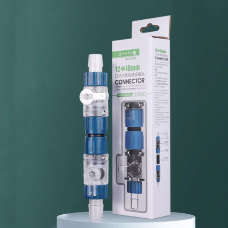 

12/16mm Aquarium Filter Water Valve Hose Double Tap Quick Release Connector Water Flow Controller Fish Tank Filter Replace