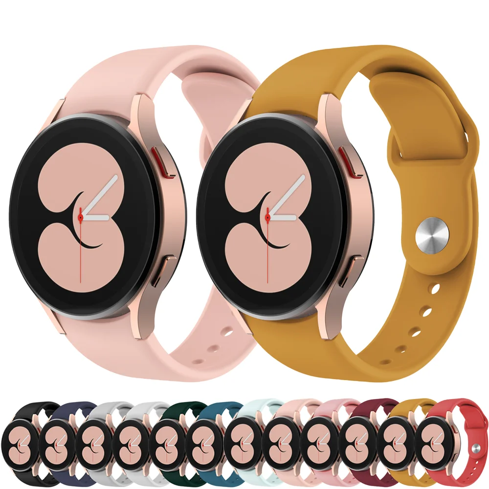 

Strap For Samsung Galaxy Watch 4 classic 46mm 42mm smartwatch Silicone Sport Bracelet correa Galaxy Watch 4 5 44mm 40mm band