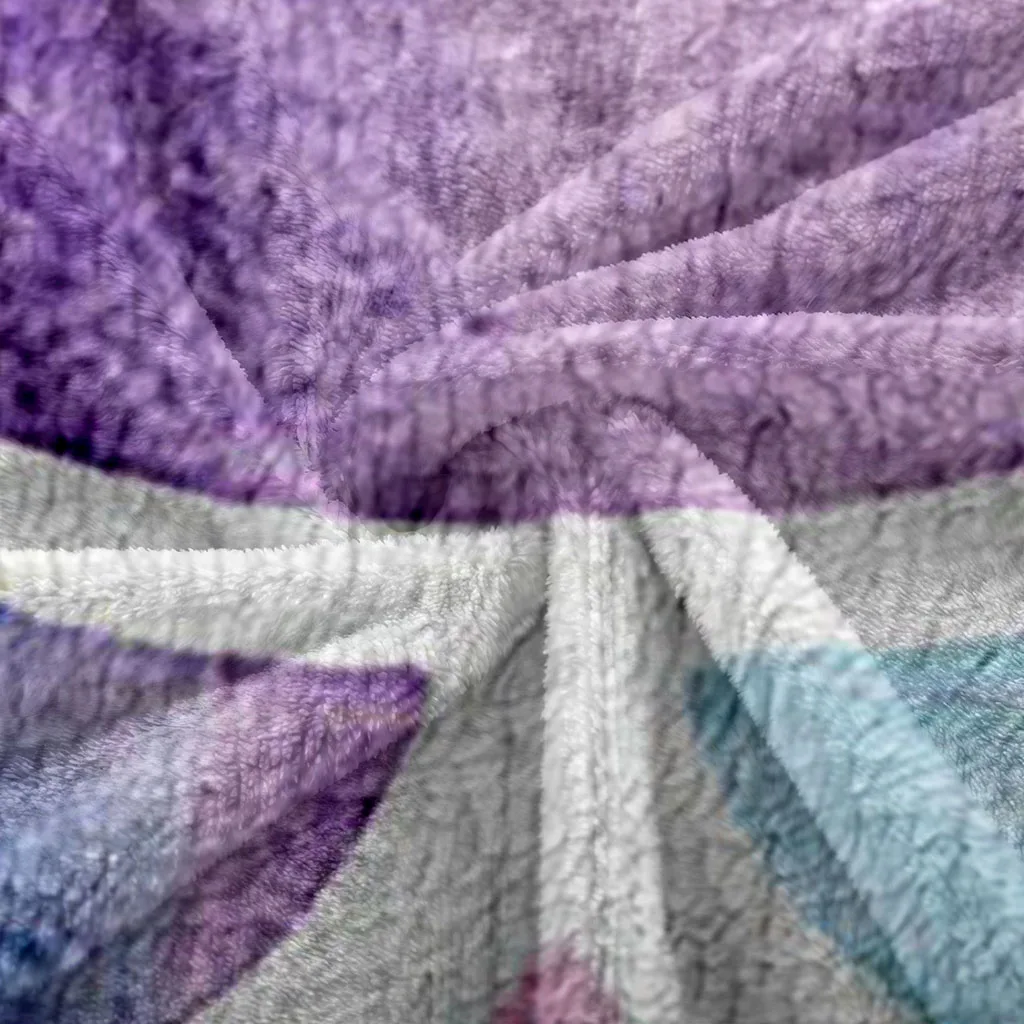 Фланелевое флисовое 3D одеяло HUANZHUANG с цветовым принтом детское для девочек