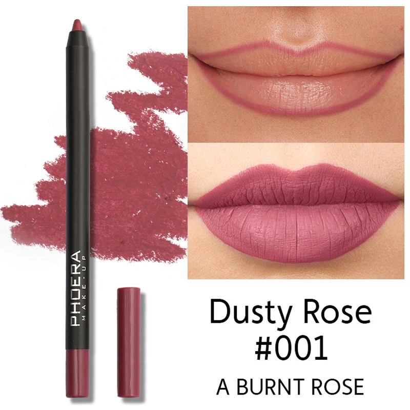 

Matte Lipstick Pencil Waterproof Long Lasting Nude Brown Lip Liner Lady Charming Non-stick Cup Lip Tint Pigments Makeup Cosmetic