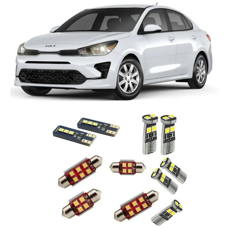 

Фонари головного света 11x для KIA Rio 2022 2021, автомобильные товары, автомобильные аксессуары, лампы для номерного знака, лампы для карт, лампы для...
