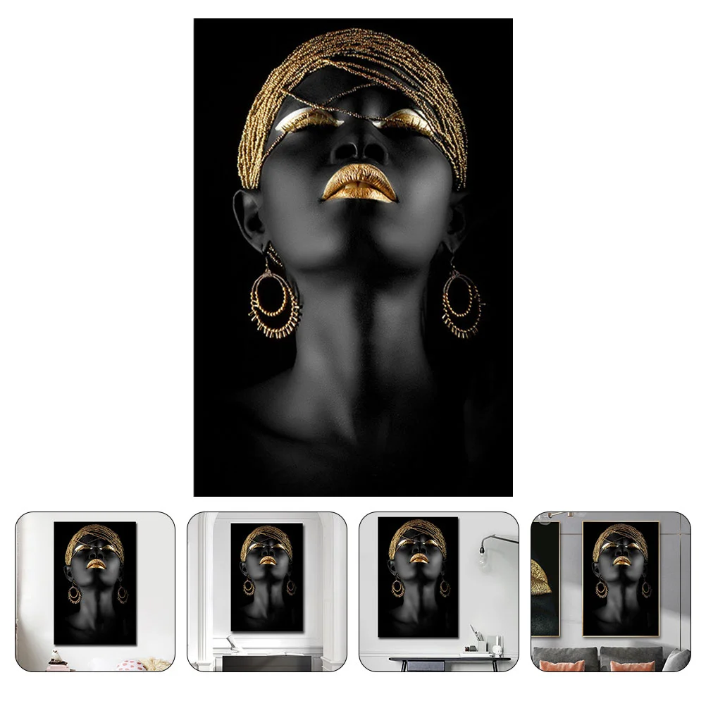

Canvaspainting Woman Wall African Living Room Black Poster Egyptianpicture Paintings Acrylic