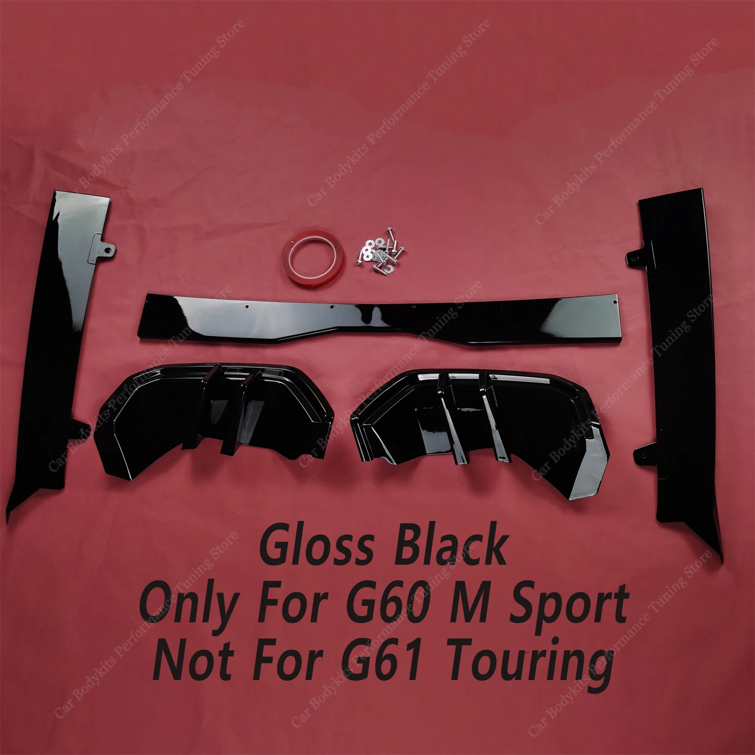 

MP Стиль Глянцевый Черный ABS Задний Бампер Диффузор Разветвитель Для BMW G60 525i 530i 530e 550e M Спортивный Задний Бампер Губа 2023-2025 Тюнинг