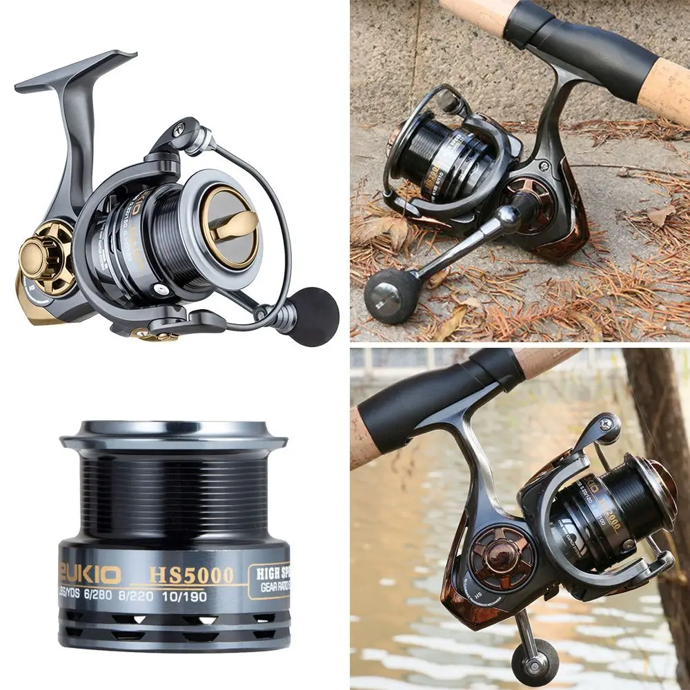 

All Metal Shallow Line Cup Camping Fishing Tool HS2000 3000 5000 Gear Ratio Spool Metal wheel Spinning Fishing Reel