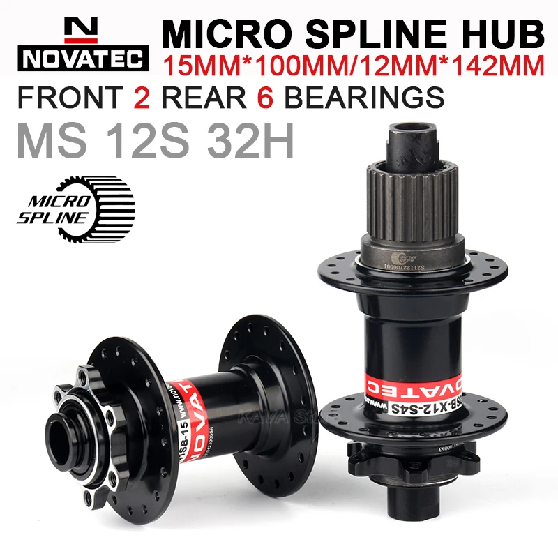 NOVATEC Micro Spline Hub 32 Отверстия MTB MS Кубы мост усиление 12 Скоростей горный велосипед