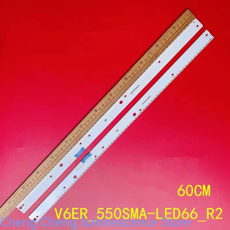 Новинка 100% Светодиодная лента для подсветки для Samsung UE55KU6670 UA55MU6700JXXZ UA55MUF40SXXZ MU6700JX 60 см 66 светодиодов