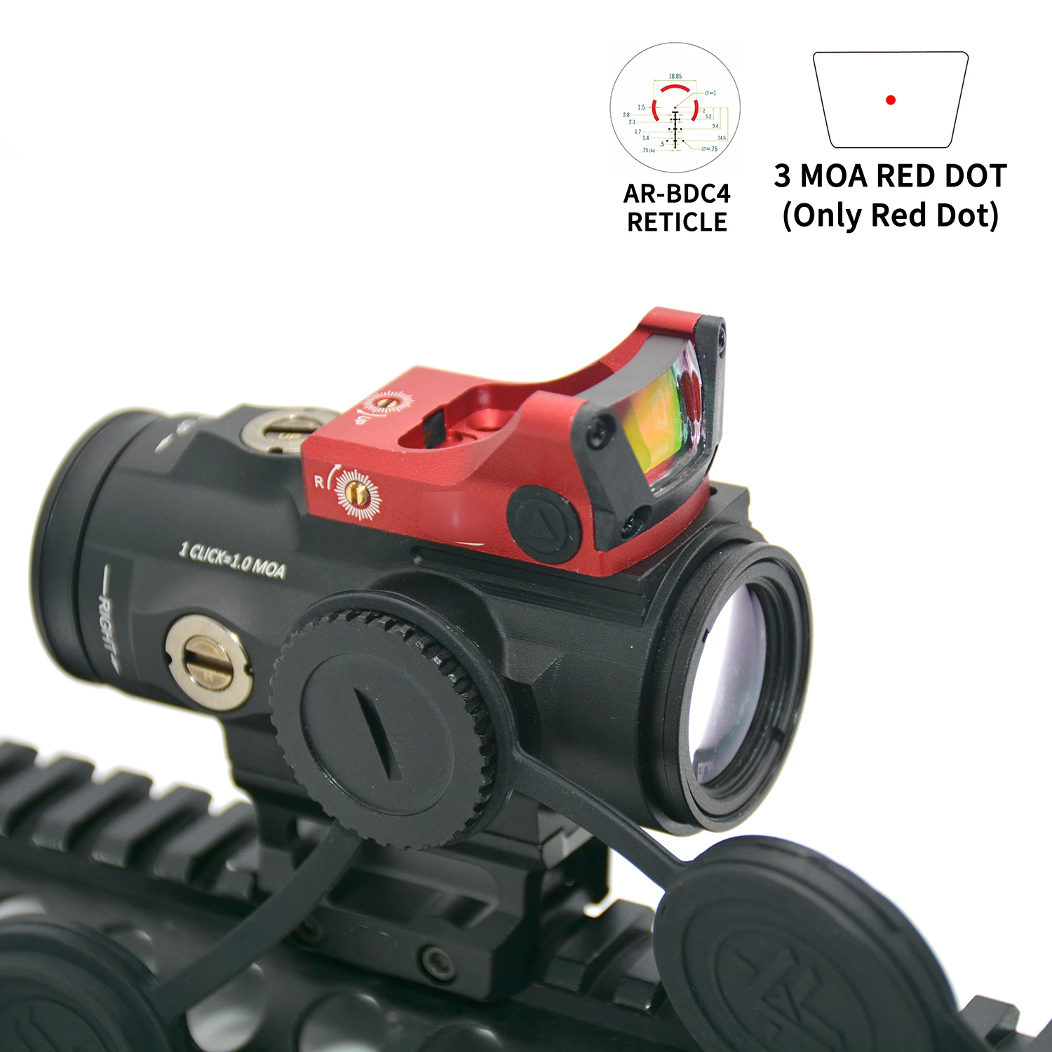 

Оптический оптический прицел RMR M1 Red Dot, винтовочный оптический прицел 5х с рельсовым прицелом 20 мм для охоты, с оригинальным логотипом, черно...