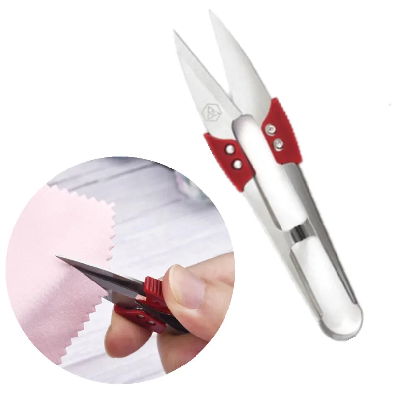 

U Thread Scissors Stainless Steel Lightweight Yarn Shears Cutting Sewing Cross Stitch Embroidery Handicraft Scissors for Fabric