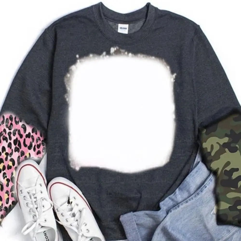 

Heat Sublimation Autumn Women's Round Neck Long Sleeve Hoodie Tie-dye Art Printed Pullover Top