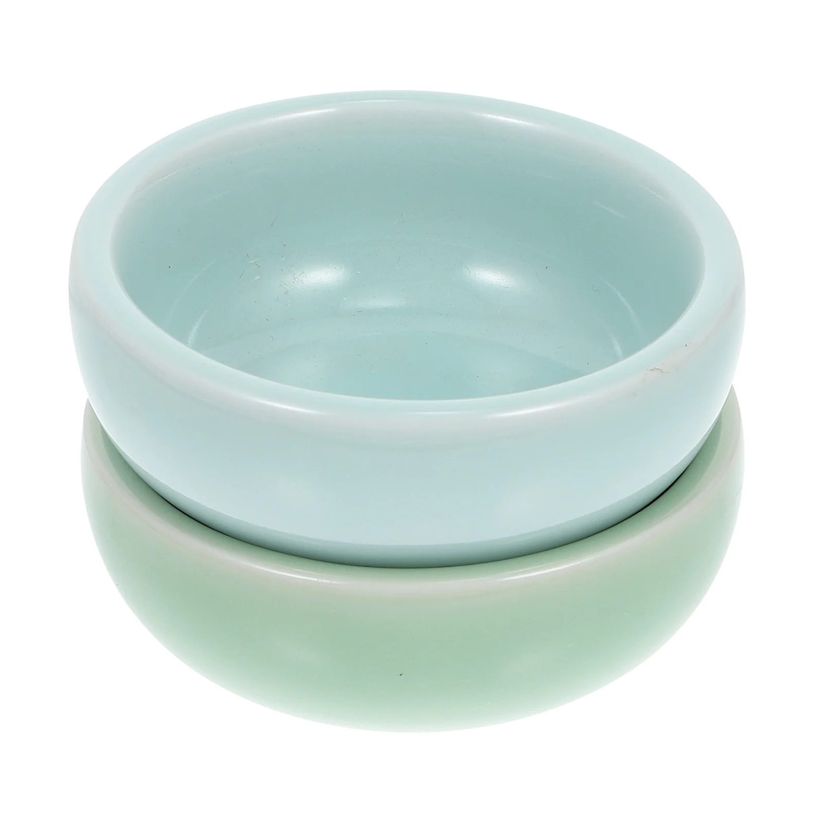 

2 Pcs Brush Wash Tool Trays Writing Brush Pen Holder Jewelry Porcelain Sushi Plates Ceramics Modulation Plate