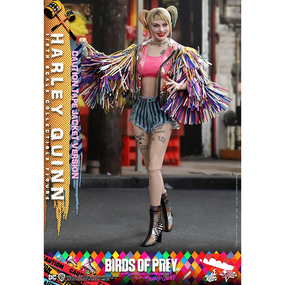 

HotToys Original 1/6 MMS566 Harley Quinn Caution Tape Jacket Version Birds of Prey Collectible Anime Figure Action Model Toy