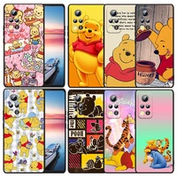 disney cartoon pooh bear for huawei honor x30 x20 x8 x7 60 50 se pro 10x 10i 10 lite 9a 9c ru 9x 8x 8a black phone case