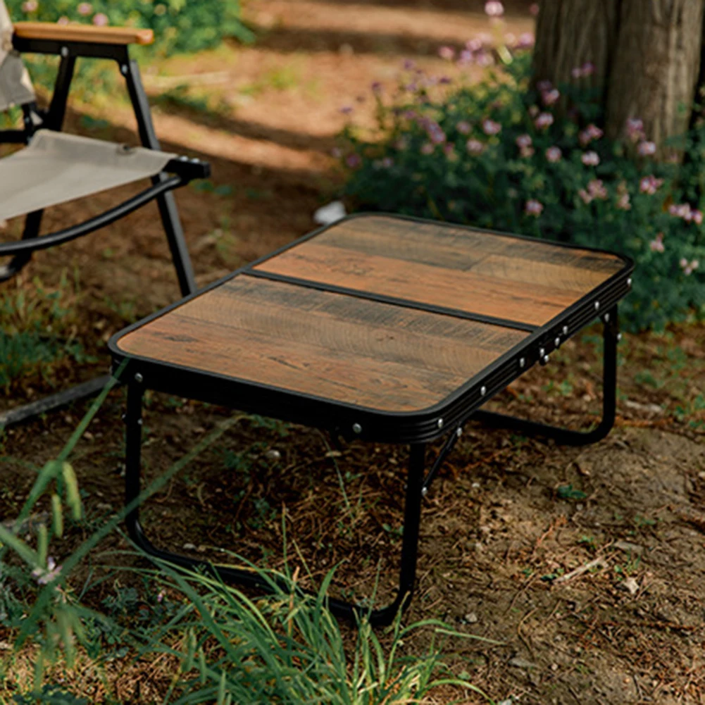 Складной мини-стол для кемпинга уличный Ретро столик отдыха из сплава под